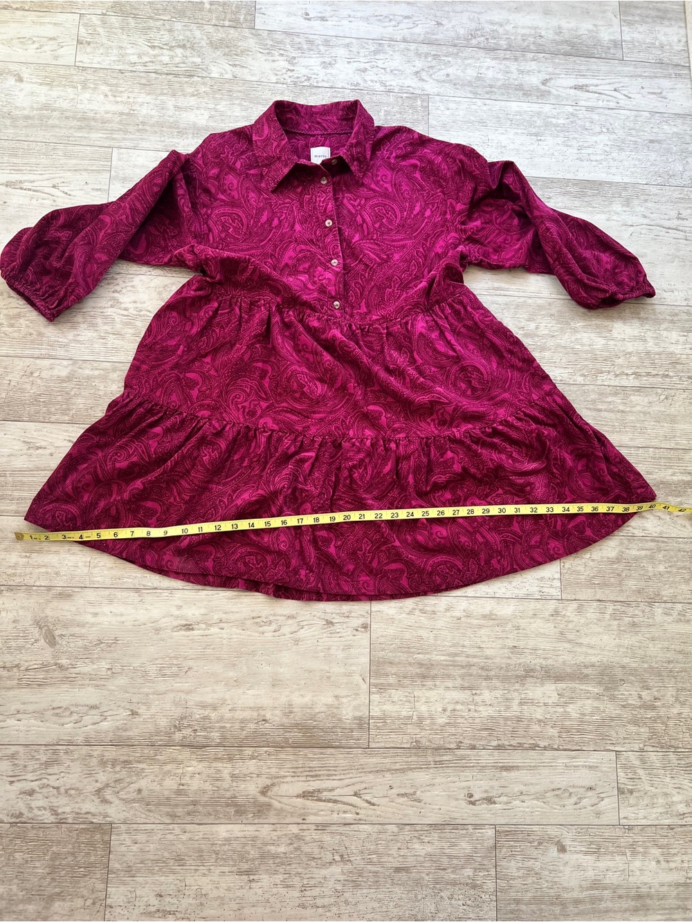 The Bettina Tiered Shirt Dress by Maeve Mini Corduroy
Edition Size M - Picture 9 of 16